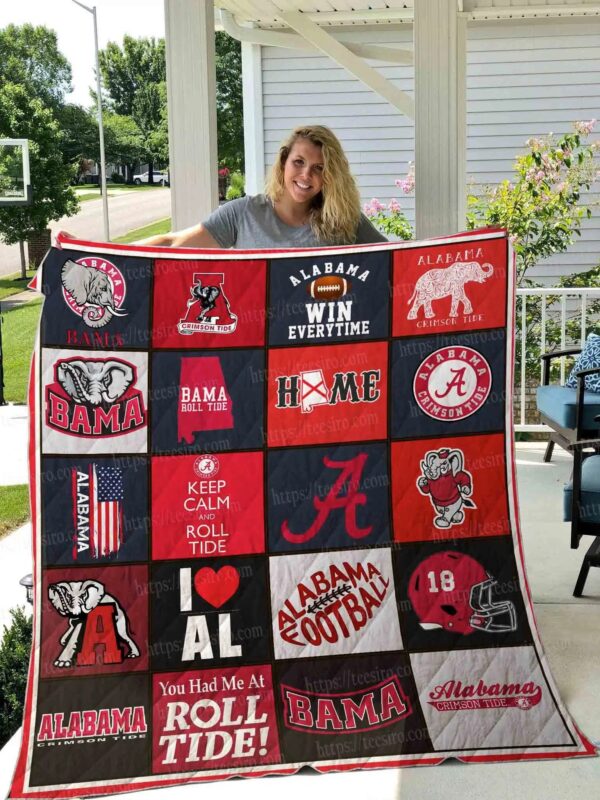 Alabama Crimson Tide Quilt Blanket 2