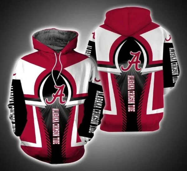 Alabama Crimson Tide Hoodie Zip Hoodie 3D 2