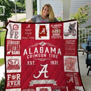 Alabama Crimson Tide Quilt Blanket 3