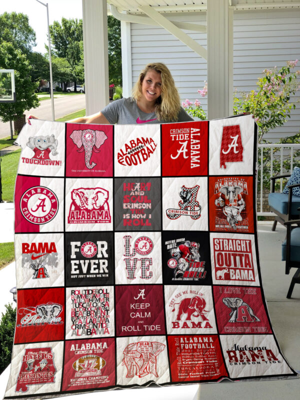 Alabama Crimson Tide Quilt Blanket 1