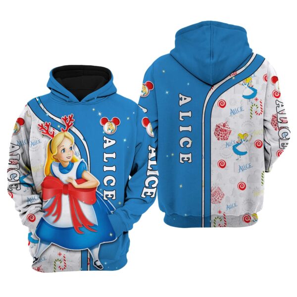 Alice In Wonderland Hoodie Zip Hoodie 3D