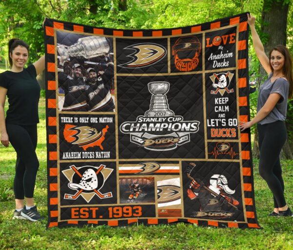 Anaheim Ducks Quilt Blanket 1