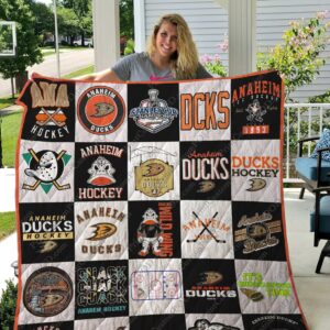 Anaheim Ducks Quilt Blanket 4