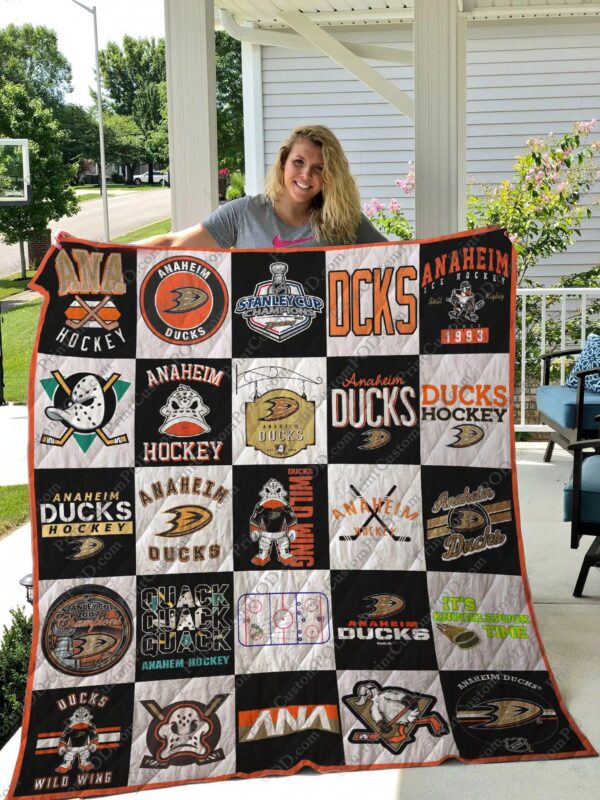 Anaheim Ducks Quilt Blanket 4