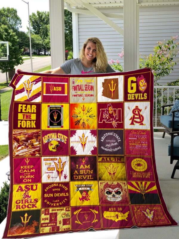 Arizona State Sun Devils Quilt Blanket 3