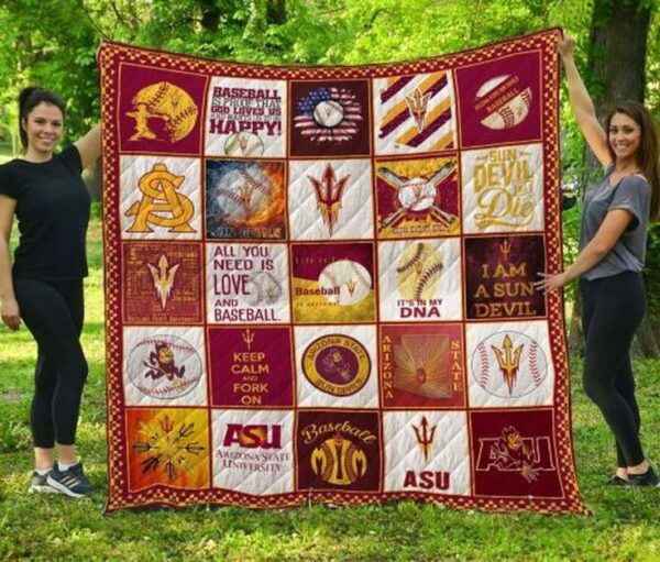 Arizona State Sun Devils Quilt Blanket 4