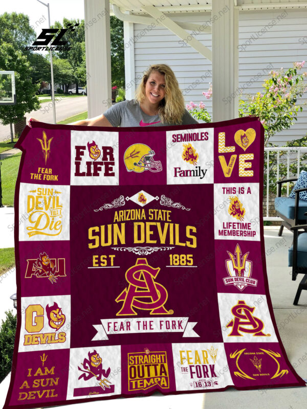 Arizona State Sun Devils Quilt Blanket 1