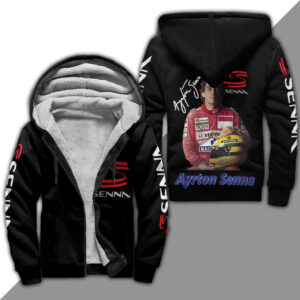 Ayrton Senna Fleece Zipper Hoodie 2