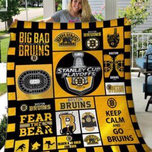 Boston Bruins Quilt Blanket 2