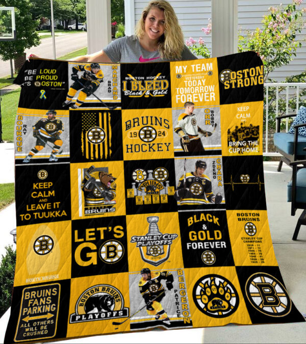 Boston Bruins Quilt Blanket 3