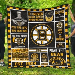 Boston Bruins Quilt Blanket 4