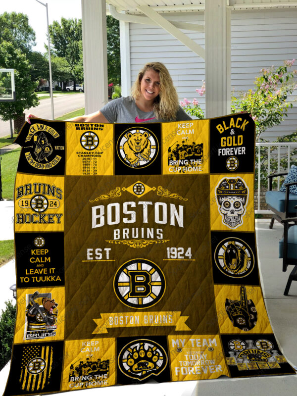 Boston Bruins Quilt Blanket 1