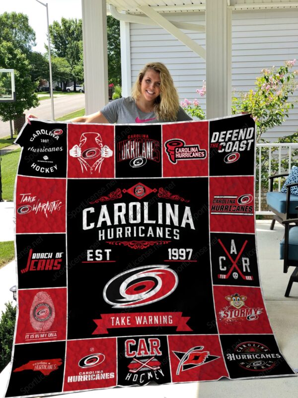 Carolina Hurricanes Quilt Blanket 3