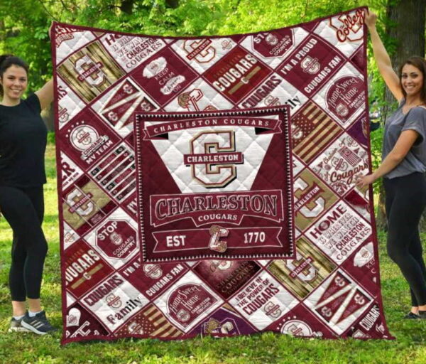 Charleston Cougars Quilt Blanket 3