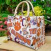 Clemson Tigers Leather Handbag