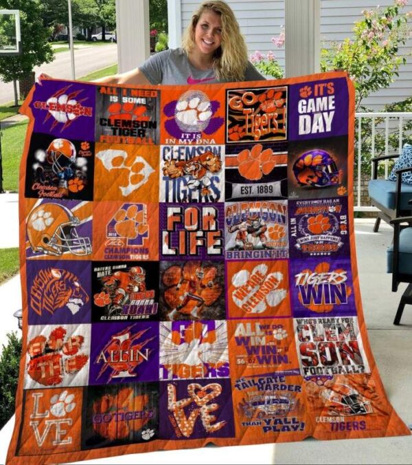 Clemson Tigers Quilt Blanket