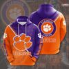 Clemson Tigers Hoodie Zip Hoodie 3D 1