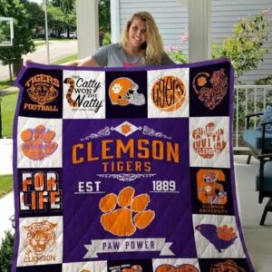 Clemson Tigers Quilt Blanket 2