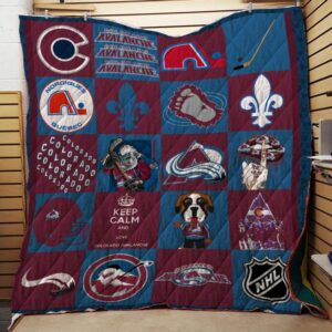 Colorado Avalanche Quilt Blanket 2