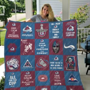 Colorado Avalanche Quilt Blanket 4