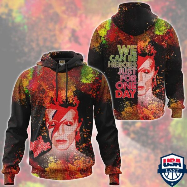 David Bowie Hoodie Zip Hoodie 3D 2