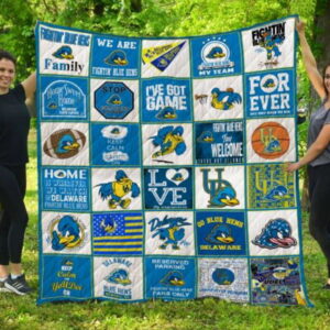 Delaware Fightin’ Blue Hens Quilt Blanket 1