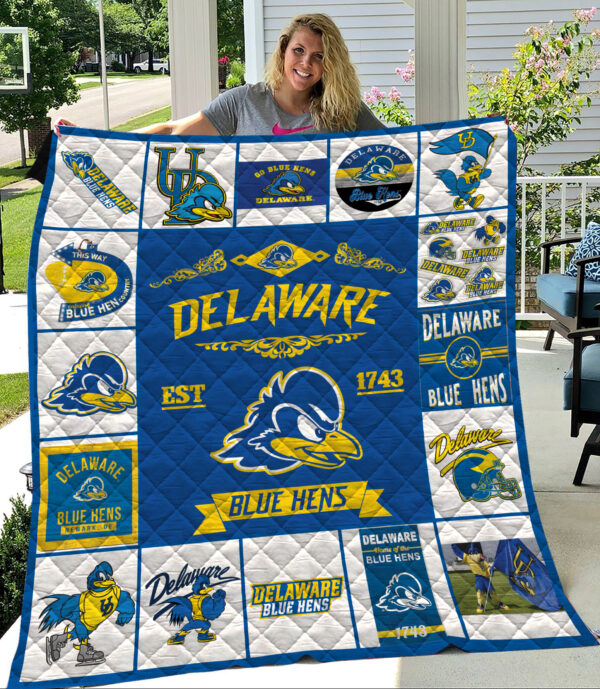 Delaware Fightin’ Blue Hens Quilt Blanket 2