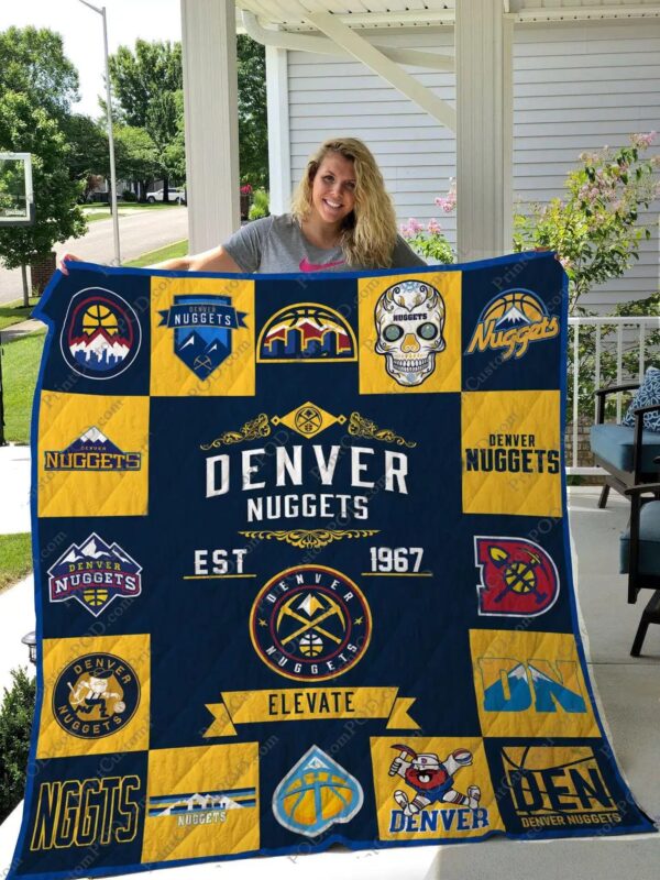 Denver Nuggets Quilt Blanket 1