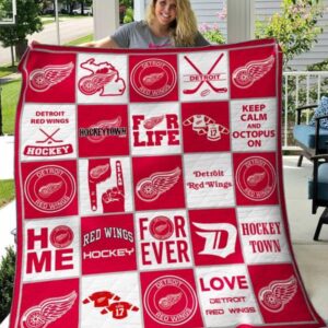 Detroit Red Wings Quilt Blanket 2