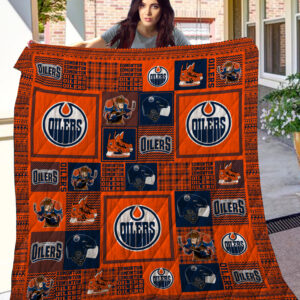 Edmonton Oilers Quilt Blanket 2