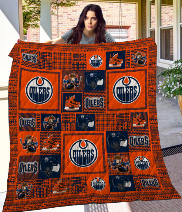 Edmonton Oilers Quilt Blanket 2