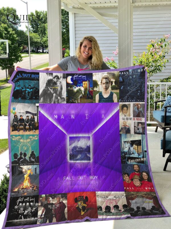 Fall Out Boy Quilt Blanket 1