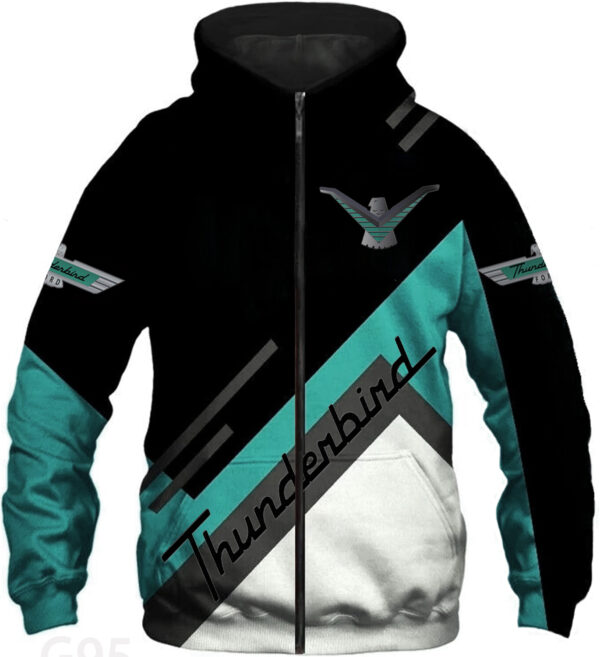 Ford thunderbird Hoodie Zip Hoodie 3D 2