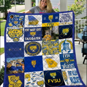 Fort Valley State University Wildcats Quilt Blanket 1