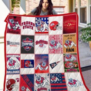 Fresno State Bulldogs Quilt Blanket