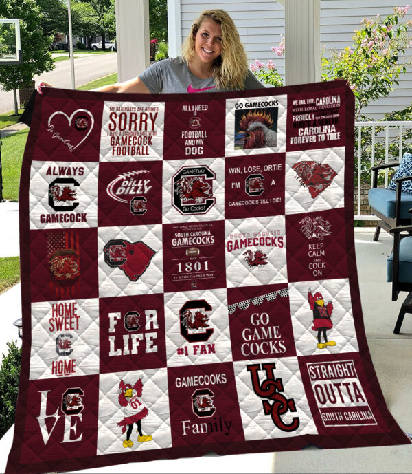 South Carolina Gamecocks Quilt Blanket 3