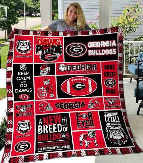 Georgia Bulldogs Quilt Blanket 4