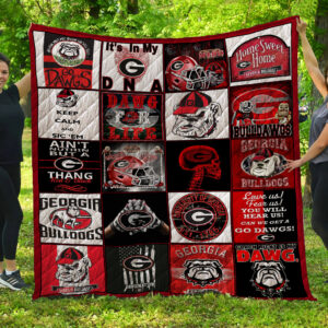 Georgia Bulldogs Quilt Blanket 3