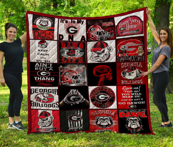 Georgia Bulldogs Quilt Blanket 3