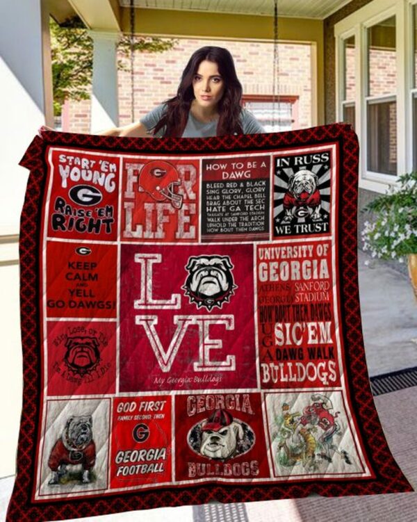 Georgia Bulldogs Quilt Blanket 2