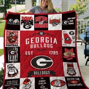 Georgia Bulldogs Quilt Blanket 1