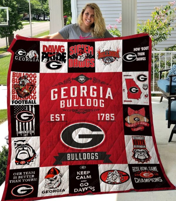 Georgia Bulldogs Quilt Blanket 1