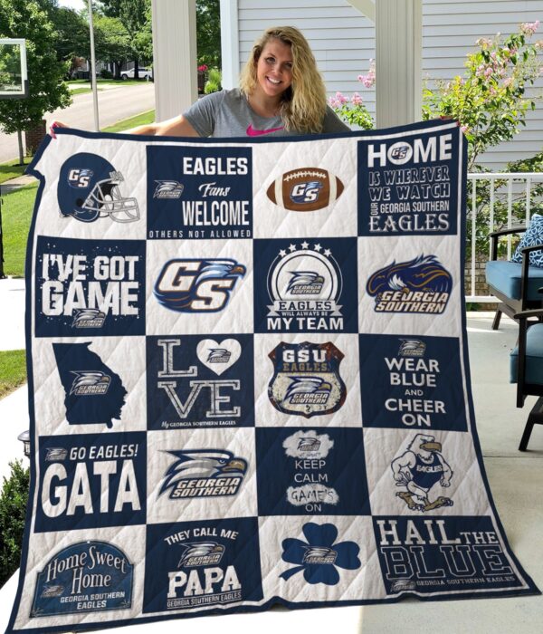 Georgia Southern Eagles Quilt Blanket 3