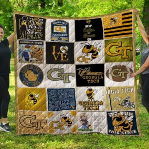 Georgia Tech Yellow Jackets Quilt Blanket 3