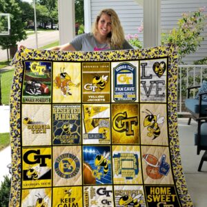 Georgia Tech Yellow Jackets Quilt Blanket 1