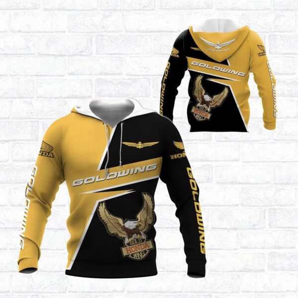 Gold Wing Hoodie Zip Hoodie 3D 2