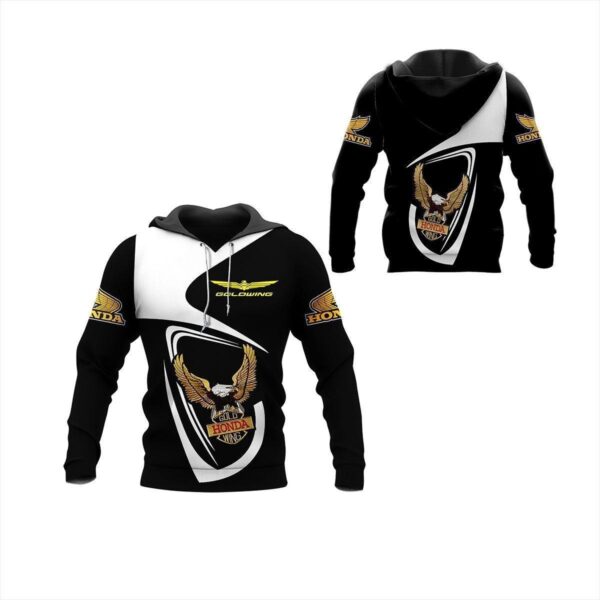 Gold Wing Hoodie Zip Hoodie 3D 1