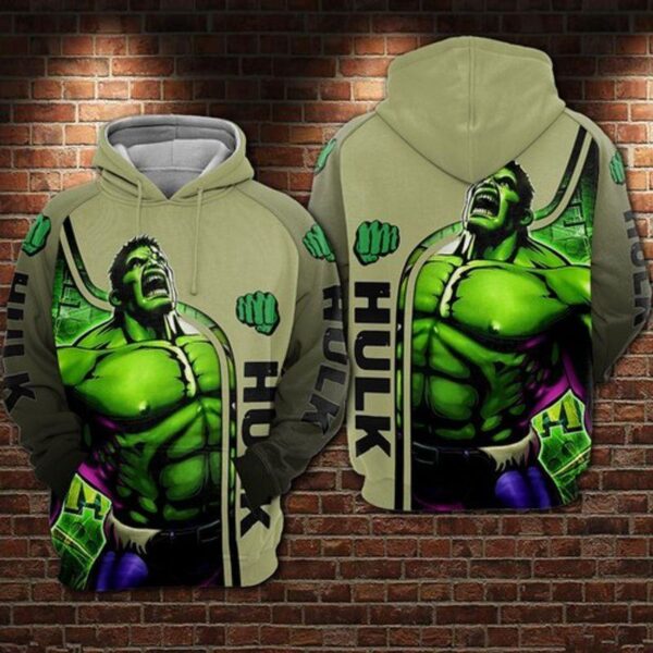 Hulk Hoodie Zip Hoodie 3D 2