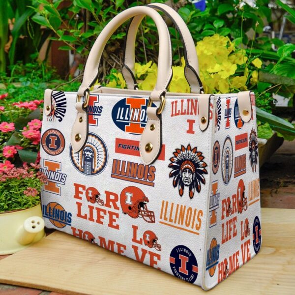 Illinois Fighting Illini Leather Handbag