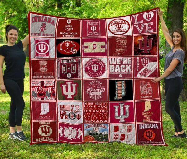 Indiana Hoosiers Quilt Blanket 1